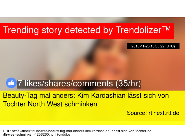 Beauty Mal Anders Kim Kardashian Lasst Sich Von Tochter North West Schminken